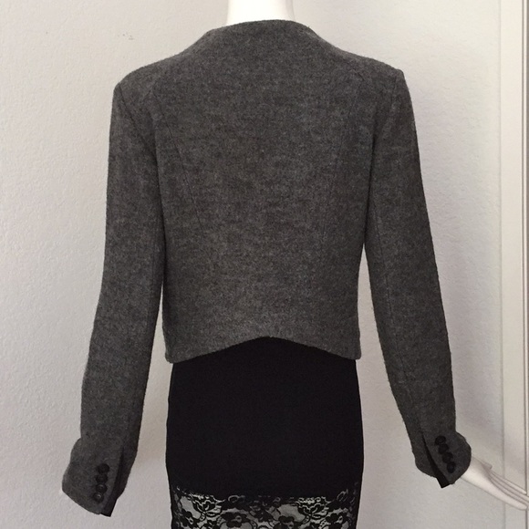 Katherine Barclay gray wool asymmetrical Jacket - Picture 6 of 7